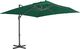vidaXL Parasol wiszący na aluminiowym słupku, zielony, 300x300 cm 1