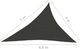 vidaXL Żagiel przeciwsłoneczny, 160 g/m, czarny, 4x5x6,8 m, HDPE 6