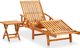 vidaXL Ogrodowy leżak ze stolikiem i poduszką, lite drewno akacjowe 2