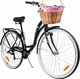 MalTrack Rower Miejski MalTrack Citybike Dreamer 6-speed Black 28" + Koszyk Peony 1