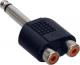 Adapter AV InLine Jack 6.3mm - RCA (Cinch) x2 czarny (99339) 3