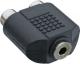 Adapter AV InLine Jack 3.5mm - RCA (Cinch) x2 czarny (99346) 1