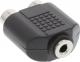 Adapter AV InLine Jack 3.5mm - RCA (Cinch) x2 czarny (99338) 1