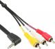 Kabel Intos Jack 3.5mm - RCA (Cinch) x3 1.5m czarny (89600) 1