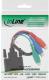 Kabel InLine DVI-I - RCA (Cinch) x3 0.15m czarny (17900E) 2
