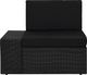 vidaXL 5-cz. ogrodowy zestaw wypoczynkowy, poduszki, czarny rattan PE 3