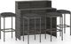 vidaXL 5-cz. zestaw mebli barowych do ogrodu, z poduszkami, szary 1