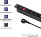 Qoltec Listwa zasilająca 1U 16A PDU 6x Shucho 2m (54468) 2
