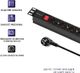 Qoltec Listwa zasilająca do szafy RACK 1U 16A PDU 8xSCHUKO 2m (54469) 2