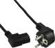 Kabel zasilający InLine Typ F German C13 lewy kątowy czarny 0.5m (16752M) 1