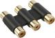 Adapter AV InLine RCA (Cinch) x3 - RCA (Cinch) x3 czarny (99319) 1