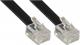 InLine Modularny kabel RJ11, 4 żyły, 6P4C, czarny, 6m (18844N) 1
