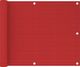 vidaXL Parawan balkonowy, czerwony, 75x300 cm, HDPE 1