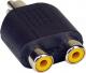 Adapter AV InLine RCA (Cinch) - RCA (Cinch) x2 czarny (99310) 1