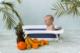 Ricokids Wanienka dla niemowląt z poduszką biało-niebieska (RK-280) 3