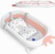 Ricokids Wanienka dla niemowląt z poduszką biało-różowa (RK-280) 1