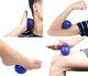 Sports Equipment FT40C PIŁKA Z KOLCAMI DO TRENINGU NIEBIESKA 9,5cm 2
