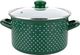 Emalia Pleszew Garnek emaliowany na indukcję Emalia Polska Pleszew Retro 16 cm 2,1 l zielony 1