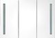 vidaXL Szafka górna z lustrem i LED 89cm szara połysk (326528) 5