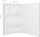 vidaXL Szafka górna z lustrem i LED 50cm biała połysk (326501) 8