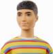 Lalka Barbie Mattel Fashionistas - Stylowy Ken, bluza w kolorowe paski (DWK44/GRB91) 4