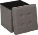 Atmosphera Pufa pikowana Lysandre Grey 38x38 cm 2
