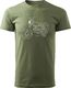 Topslang Koszulka motocyklowa z motocyklem Simson Enduro S50 S51 męska khaki REGULAR XXL 1