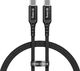 Kabel USB Crong USB-C - USB-C 1.5 m Czarny (CRG-AL15USCC-BLK) 1