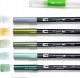 Tombow Zestaw akwarelowy GREENERY 10 elementów 3