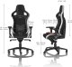 Fotel Noblechairs EPIC z prawdziwej skóry - czarny/biały/czerwony (GAGC-034) 3