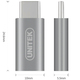 Adapter USB Unitek USB-C - microUSB Srebrny  (Y-A027AGY) 2