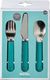 Mepal Sztućce dziecięce 3-szt. Mio Deep Turquoise 108033012400 1
