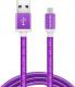 Kabel USB ADATA USB-microUSB 1m Purple alu-knit (AMUCAL-100CMK-CPU) 1