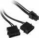 Molex x2 - ATX/EPS 4-pin, 0.2m, Czarny (ZUAD-762) 1