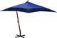 vidaXL Parasol ogrodowy wiszący, na jodłowym słupku, lazurowy, 3x3 m 1