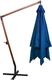vidaXL Parasol ogrodowy wiszący, na jodłowym słupku, lazurowy, 3x3 m 4