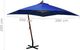 vidaXL Parasol ogrodowy wiszący, na jodłowym słupku, lazurowy, 3x3 m 8