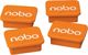 Nobo Magnesy do tablic NOBO, prostokoątne, 18x22mm, 4szt., pomarańczowe 1