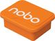 Nobo Magnesy do tablic NOBO, prostokoątne, 18x22mm, 4szt., pomarańczowe 2