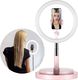 Lampa pierścieniowa Hurtel  ring selfie LED flash statyw 52 - 170 cm uchwyt na telefon różowy 1