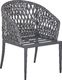 Shumee Zestaw 2 krzeseł ogrodowych szary LIPARI 3