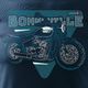 Topslang Koszulka motocyklowa na motor z motocyklem Triumph Bonneville męska granatowa REGULAR L 2