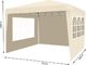 Malatec Pawilon ogrodowy składany 3 ścianki 3x3m beż P1289 12
