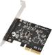Kontroler SilverStone PCIe 3.0 x4 - 20-pin USB 3.2 Gen 2x2 (SST-ECU07) 2