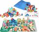 Ecotoys Drewniane klocki edukacyjne miasto mata 121 szt 1