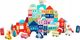 Ecotoys Drewniane klocki edukacyjne miasto mata 121 szt 2