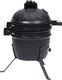 vidaXL Grill ogrodowy węglowy z wędzarnią ruszt 26.5 cm czarny 7