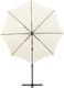 vidaXL Wiszący parasol z lampkami LED i słupkiem, piaskowy, 300 cm 4