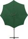 vidaXL Wiszący parasol z lampkami LED i słupkiem, zielony, 300 cm 7