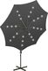 vidaXL Wiszący parasol z lampkami LED i słupkiem, antracytowy, 300 cm 6
